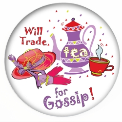 Red HAT Button 324 - Friends for Tea