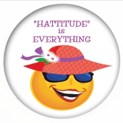 Red Hat Button captioned Hattitude is EVERYTHING!