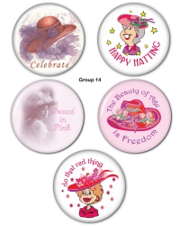 Red HAT Button Set Group 14
