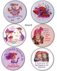 Red HAT Button Set Group 33