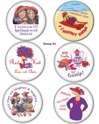 Red HAT Button Set Group 34