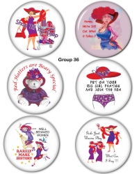 Red HAT Button Set Group 36