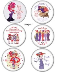 Red HAT Button Set Group 37