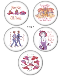 Red HAT Button Set Group 7
