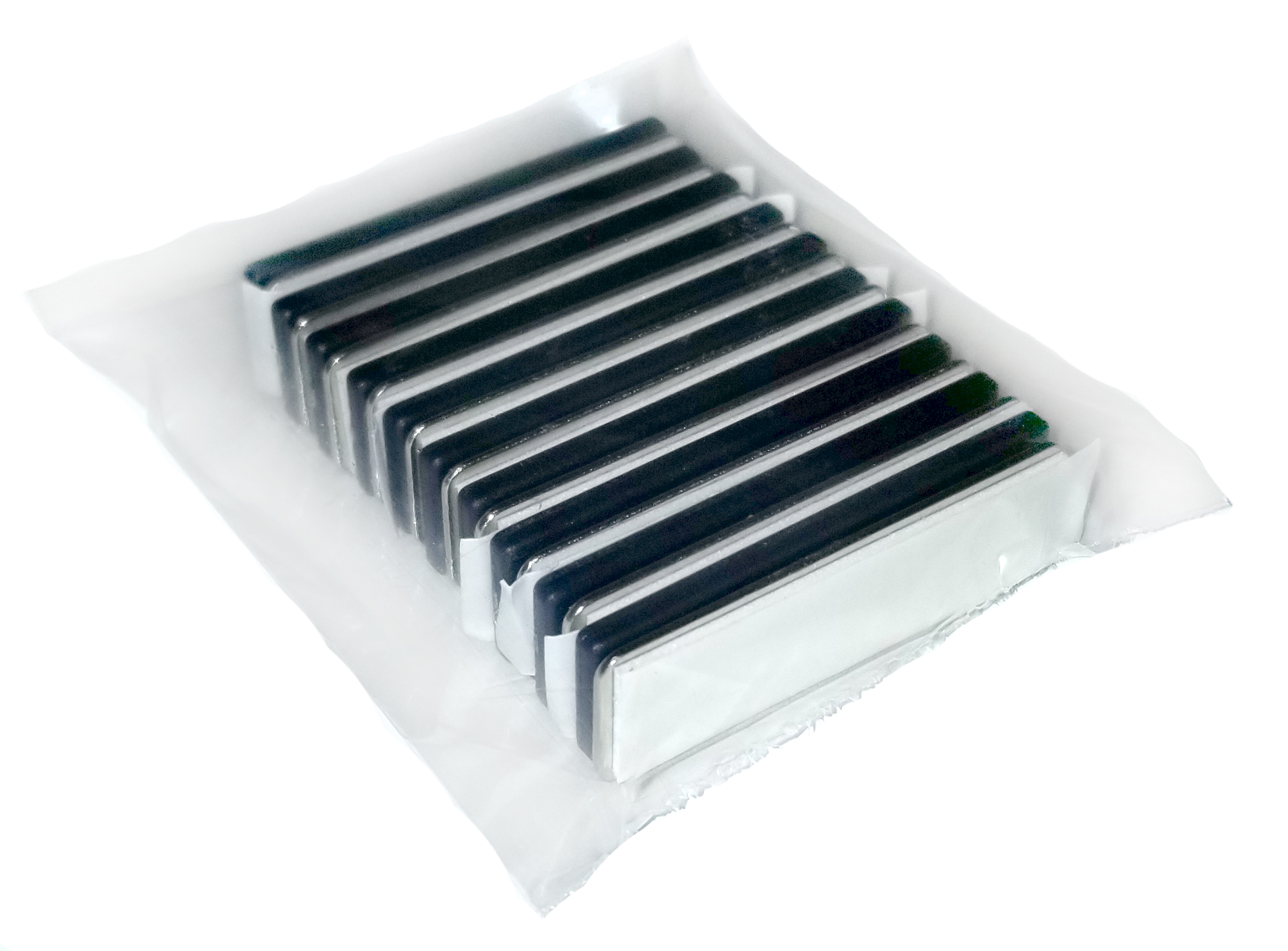 Beveled Metal Badge Kit - Magnet Fastener (10-Pack)