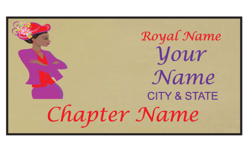 Gold Rectangle name Badge Artwork 128