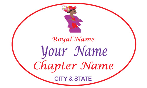 White Oval name Badge Artwork 128