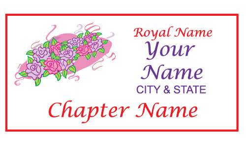White Rectangle name Badge Artwork 3 Pink
