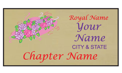 Gold Rectangle name Badge Artwork 3 Pink