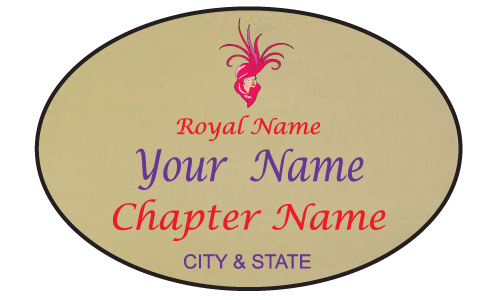 Gold Oval name Badge Artwork 7