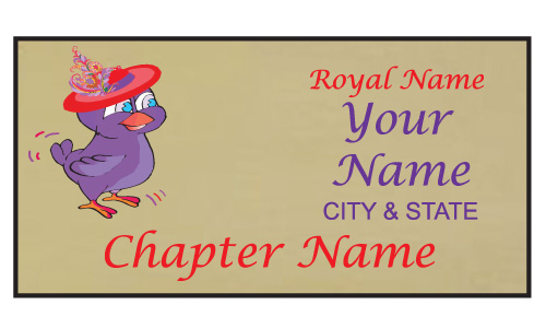 Gold Rectangle name Badge Artwork 91R