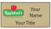 Applebee's Name Badge Sample
