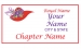 White Rectangle name Badge Artwork 125