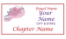 White Rectangle name Badge Artwork 6 Pink