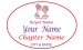 White Oval name Badge Artwork 80 Pink