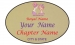Gold Oval name Badge Artwork 80 Pink