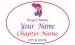White Oval name Badge Artwork 90R