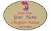 Gold Oval name Badge Artwork 90R
