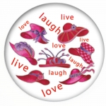 Red HAT Button 326 Live Love Laugh