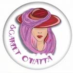Red Hat Button 372 SCARLET O'HATTA