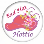 Red HAT Button 377 Red Hat Hottie
