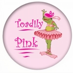 Red HAT Button 409 Toadily Pink