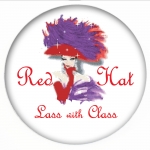 Red Hat Button 431 - Red Hat Lass with Class
