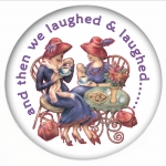 Red Hat Button 453 - and then we laughd & laughed