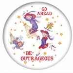 Red Hat button 495 Go AHEAD BE OUTRAGEOUS