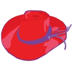 Red Hat with Purple Ribbon artwork 111