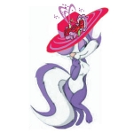 Red Hatter Purple Kitty Red Hat Badge artwork 112