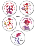 Red HAT Button Set Group 23